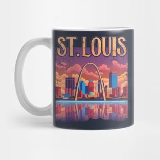 St Louis Gateway Arch City Skyline Art Mug